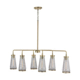 Capital Lighting 832361AD Abbott 6 Light Island Aged Brass