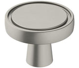 Amerock Cabinet Knob Satin Nickel 1-3/8 inch (35 mm) Diameter Destine 1 Pack Drawer Knob Cabinet Hardware