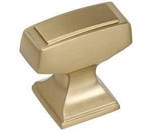 Amerock Cabinet Knob Golden Champagne 1-1/4 inch (32 mm) Length Mulholland 1 Pack Drawer Knob Cabinet Hardware