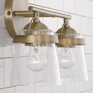 Capital Lighting 147021AD-534 Madison 2 Light Vanity Aged Brass