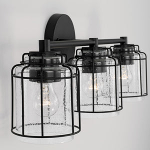 Capital Lighting 142931MB-516 Harmon 3 Light Vanity Matte Black
