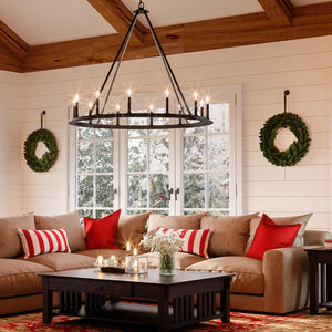 Capital Lighting 4912BI-000 Pearson 12 Light Chandelier Black Iron