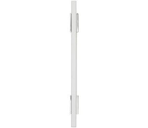 Amerock Cabinet Pull Polished Chrome/White 5-1/16 inch (128 mm) Center to Center Urbanite 1 Pack Drawer Pull Drawer Handle Cabinet Hardware