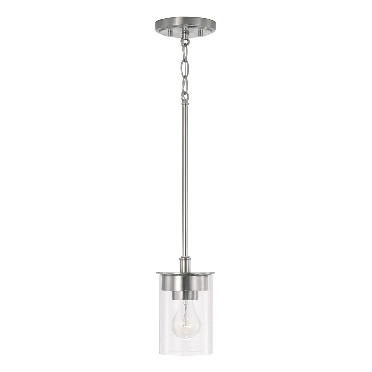 Capital Lighting 246811BN-532 Mason 1 Light Semi-Flush Brushed Nickel