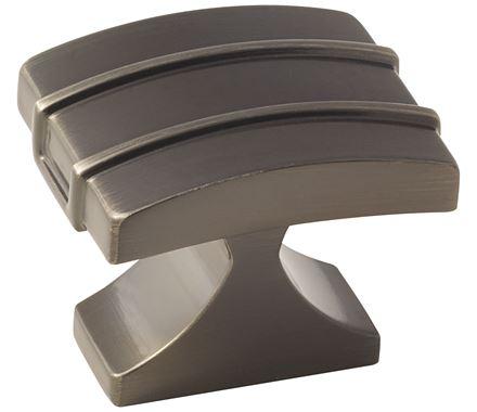 Amerock Cabinet Knob Gunmetal 1-1/2 inch (38 mm) Length Davenport 1 Pack Drawer Knob Cabinet Hardware