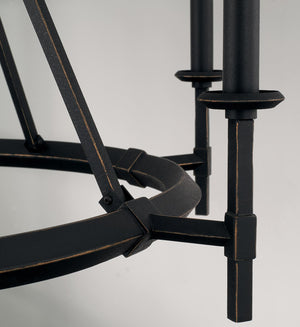 Capital Lighting 445261IH Ogden 6 Light Chandelier Brushed Black Iron