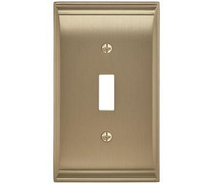 Amerock Wall Plate Golden Champagne 1 Toggle Switch Plate Cover Candler 1 Pack Light Switch Cover