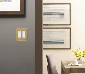 Amerock Wall Plate Golden Champagne 2 Rocker Switch Plate Cover Mulholland 1 Pack Decora Wall Plate Light Switch Cover