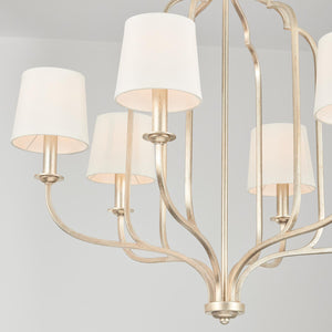 Capital Lighting 438761WG-698 Ophelia 6 Light Chandelier Winter Gold