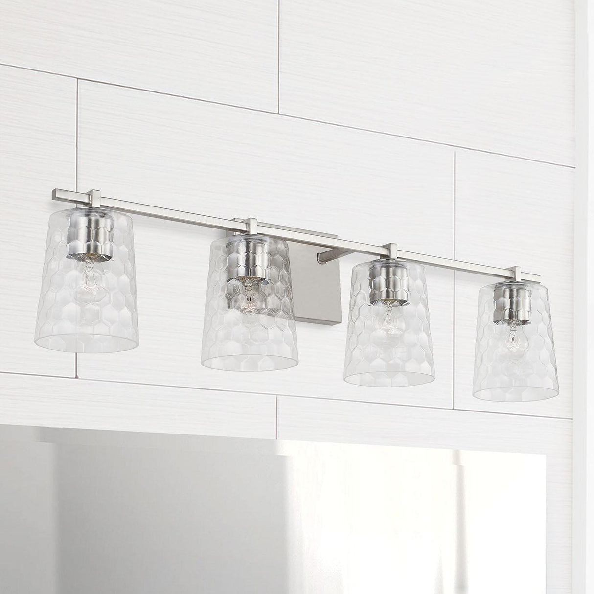 Capital Lighting 143541BN-517 Burke 4 Light Vanity Brushed Nickel