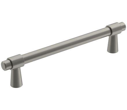 Amerock Cabinet Pull Satin Nickel 5-1/16 inch (128 mm) Center-to-Center Destine 1 Pack Drawer Pull Cabinet Handle Cabinet Hardware