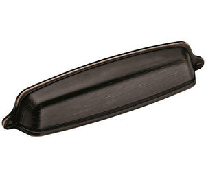 Amerock Cabinet Cup Pull Oil Rubbed Bronze 5-1/16 inch (128 mm) Center-to-Center Stature 1 Pack Drawer Pull Drawer Handle Cabinet Hardware