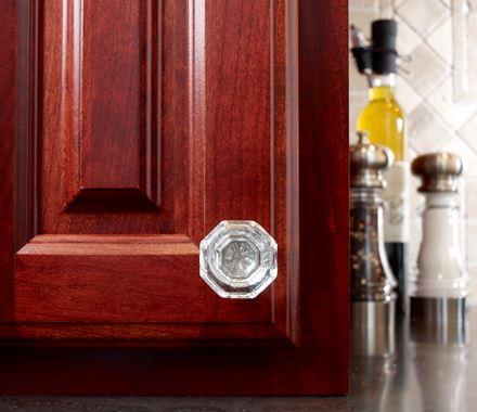 Amerock Cabinet Knob Clear/Satin Nickel 1-5/16 inch (33 mm) Diameter Traditional Classics 1 Pack Drawer Knob Cabinet Hardware