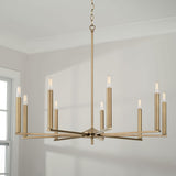 Capital Lighting 448691AD Portman 9 Light Chandelier Aged Brass