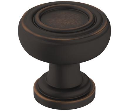 Amerock Cabinet Knob Oil Rubbed Bronze 1-1/8 inch (29 mm) Diameter Ville 1 Pack Drawer Knob Cabinet Hardware