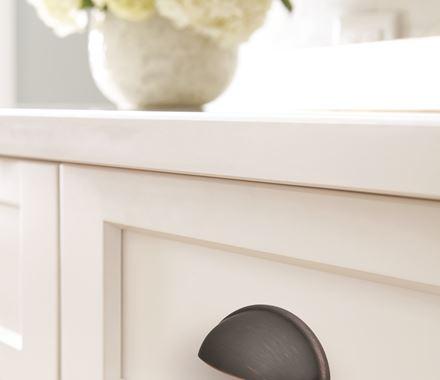 Amerock Cabinet Cup Pull Oil Rubbed Bronze 3 inch (76 mm) Center-to-Center Ravino 1 Pack Drawer Pull Drawer Handle Cabinet Hardware