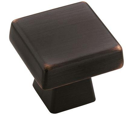 Amerock Cabinet Knob Oil Rubbed Bronze 1-3/16 inch (30 mm) Length Blackrock 1 Pack Drawer Knob Cabinet Hardware