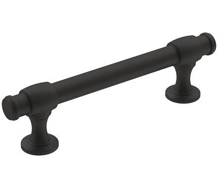 Amerock Cabinet Pull Matte Black 3-3/4 inch (96 mm) Center-to-Center Winsome 1 Pack Drawer Pull Cabinet Handle Cabinet Hardware