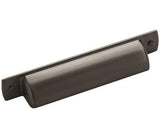 Amerock Cabinet Cup Pull Graphite 3-3/4 inch (96 mm) Center to Center Rochdale 1 Pack Drawer Pull Drawer Handle Cabinet Hardware