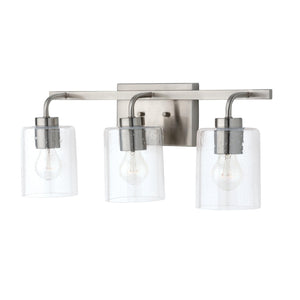 Capital Lighting 128531BN-449 Greyson 3 Light Vanity Brushed Nickel