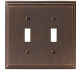 Amerock Wall Plate Oil Rubbed Bronze 2 Toggle Switch Plate Cover Mulholland 1 Pack Light Switch Cover