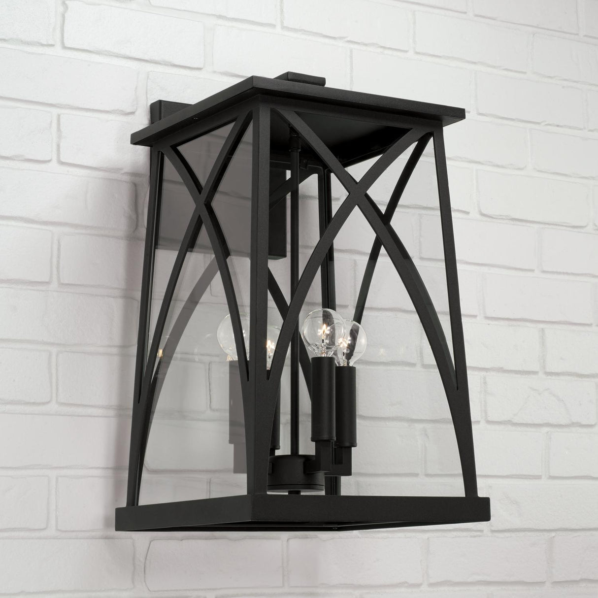 Capital Lighting 946541BK Marshall 4 Light Outdoor Wall Lantern Black