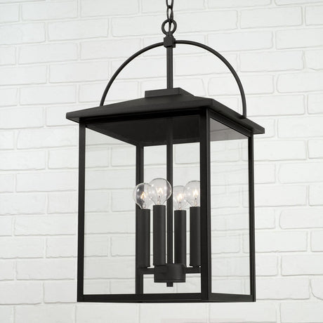 Capital Lighting 948042BK Bryson 4 Light Outdoor Hanging Lantern Black