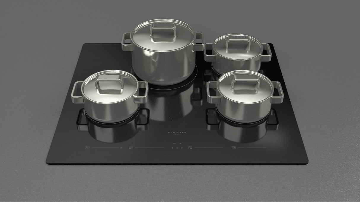 24" 700 Series Touch Radiant Cooktop, 4 Zone, Black