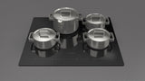 24" 700 Series Touch Radiant Cooktop, 4 Zone, Black