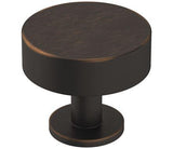 Amerock Cabinet Knob Oil Rubbed Bronze 1-1/4 inch (32 mm) Diameter Radius 1 Pack Drawer Knob Cabinet Hardware