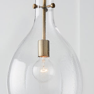 Capital Lighting 349011AD Brentwood 1 Light Pendant Aged Brass