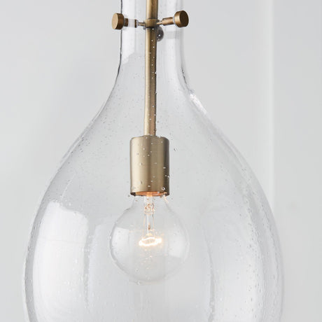 Capital Lighting 349011AD Brentwood 1 Light Pendant Aged Brass