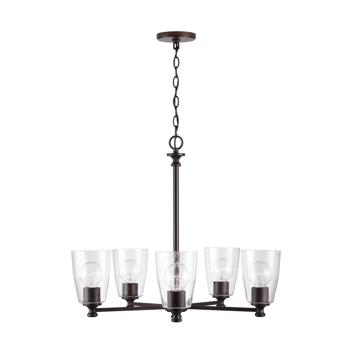 Capital Lighting 440951BZ-506 Myles 5 Light Chandelier Bronze