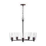 Capital Lighting 440951BZ-506 Myles 5 Light Chandelier Bronze