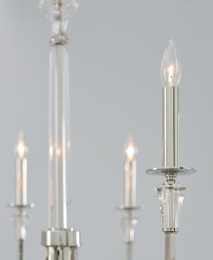 Capital Lighting 441861PN Laurent 6 Light Chandelier Polished Nickel