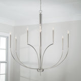 Capital Lighting 445901PN Holden 10 Light Chandelier Polished Nickel