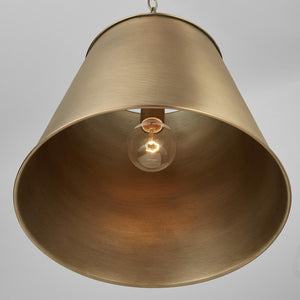 Capital Lighting 337811AD Welker 1 Light Pendant Aged Brass