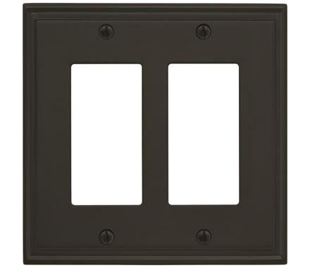 Amerock Wall Plate Black Bronze 2 Rocker Switch Plate Cover Mulholland 1 Pack Decora Wall Plate Light Switch Cover