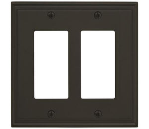 Amerock Wall Plate Black Bronze 2 Rocker Switch Plate Cover Mulholland 1 Pack Decora Wall Plate Light Switch Cover