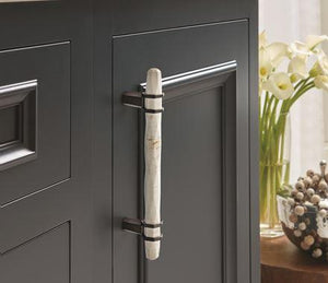 Amerock Cabinet Pull Marble White/Black Bronze 5-1/16 inch (128 mm) Center to Center Carrione 1 Pack Drawer Pull Drawer Handle Cabinet Hardware