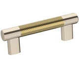 Amerock Cabinet Pull Polished Nickel/Golden Champagne 3 inch & 3-3/4 inch (76mm & 96 mm) Center-to-Center Esquire 1 Pack Drawer Pull Drawer Handle Cabinet Hardware