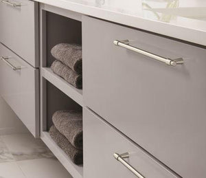Amerock Cabinet Pull Satin Nickel 8-13/16 inch (224 mm) Center-to-Center Destine 1 Pack Drawer Pull Cabinet Handle Cabinet Hardware