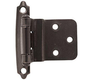 Amerock Cabinet Hinge 3/8 inch (10 mm) Inset Hinge Oil Rubbed Bronze 2 Pack Self-Closing Hinge Face Mount Hinge Cabinet Door Hinge