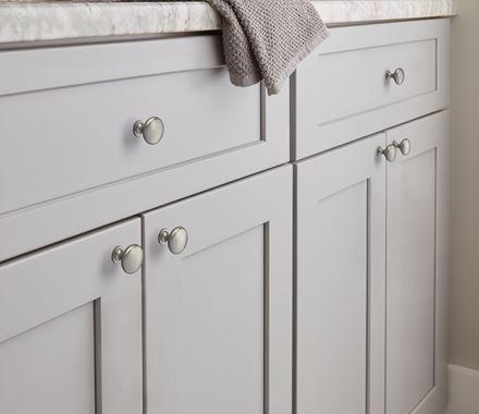 Amerock Cabinet Knob Satin Nickle 1-1/4 inch (32 mm) Diameter Era 1 Pack Drawer Knob Cabinet Hardware