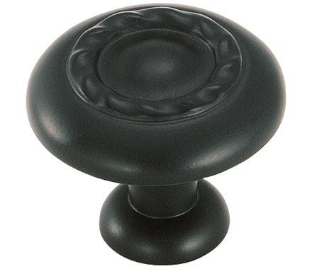 Amerock Cabinet Knob Matte Black 1-1/4 inch (32 mm) Diameter Inspirations 1 Pack Drawer Knob Cabinet Hardware