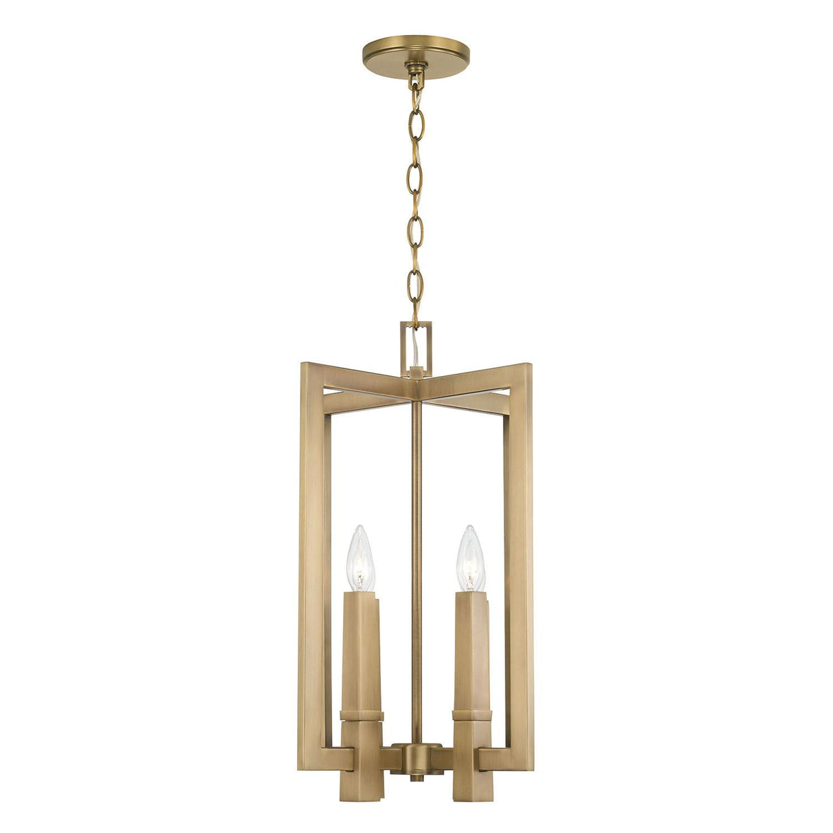 Capital Lighting 549641AD Blake 4 Light Foyer Aged Brass