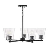 Capital Lighting 446951MB-533 Baker 5 Light Chandelier Matte Black