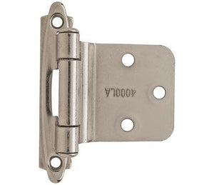 Amerock Cabinet Hinge Variable Overlay Hinge with Reverse Bevel Polished Chrome 2 Pack Self-Closing Hinge Face Mount Hinge Cabinet Door Hinge
