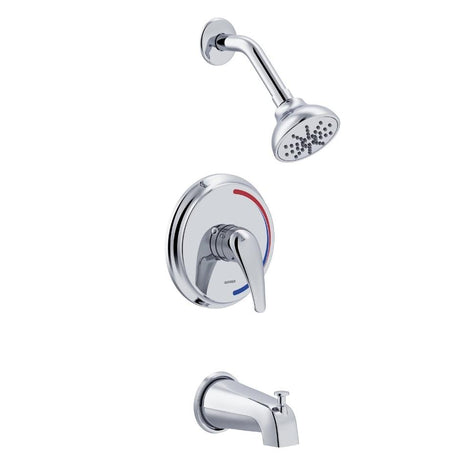 Gerber GC044730 Chrome Commercial Single Handle Pressure Balance Valve & Trim Tub &...