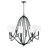 Capital Lighting 442381MB-701 Sylvia 8 Light Chandelier Matte Black